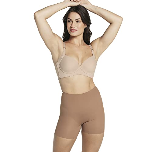Leonisa Butt Lifter Shapewear Tummy Control Short Panties For Women With Removable Pads Brown #TOP2
