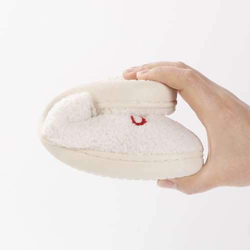 Image of Women's Men's Cute Fuzzy Heart Slippers Memory Foam Fluffy Couple Slippers Cozy House Indoor Outdoor Shoes