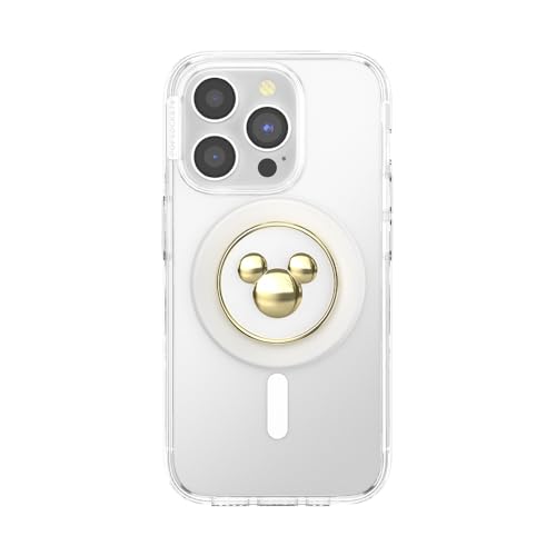 Image of PopSockets Phone Grip for MagSafe with Kickstand, Magnetic Stand, Swappable Top, Secure Hold for iPhone MagSafe Cases, Phone & Tablet Grip, Disney - Enamel Mickey