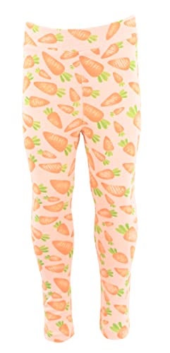 Image of Unique Baby 2 Piece Girls Printed Leggings Outfit with Short Sleeve Shirt Kid and Toddler Clothes Set