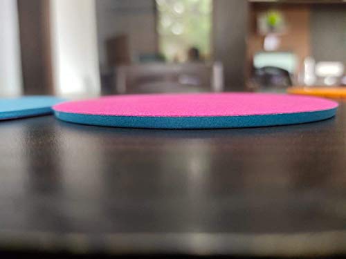 Image of VD-Star Koster Round Coaster Set of 6 Useful Round Shape Plain Silicone Cup Mat Coaster Drinking Tea Coffee Mug Wine Mat for Home Office Dining Table Round Coaster (Random Color 6 Pcs Set)