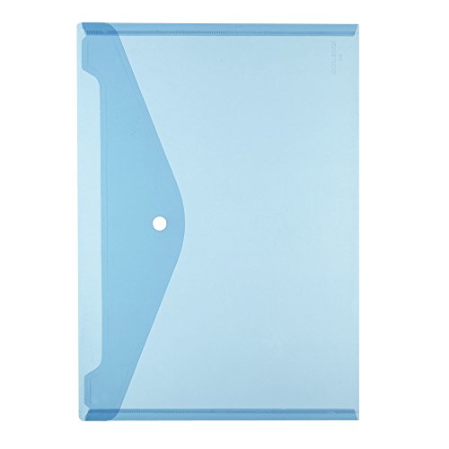 Herlitz 10657948 Dokumententasche A4 mit Druckknopfverschluss, 6 Stück, blau