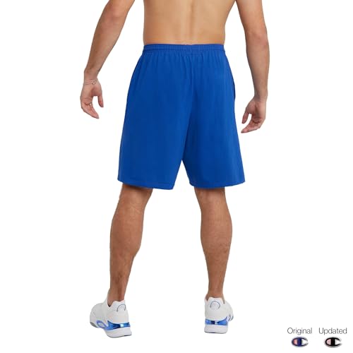 Image of Champion Men's Lounge Shorts, Standard Fit, 9 Inch Inseam, Lightweight 100% Cotton, Available in Regular and Big & Tall