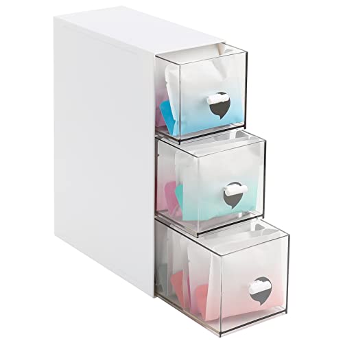 Opopark Tea Storage Boxes Handy Tea Box Storage with 3 Drawers