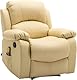ASTAN HOGAR Relaxsessel mit manueller Neigung (Nullwandsystem), Massage und Thermotherapie, Modell Ramón AH-AR30910CR, cremefarben