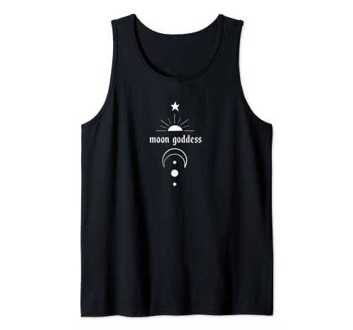 Moon goddess new age moon phase spiritual magic Tank Top, Black