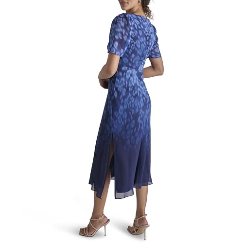 Robe midi DKNY col coeur fendue : la solution silhouette parfaite