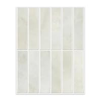 Commomy 3D zelfklevende wandtegels voor keuken badkamer, 10 stuks, 30 x 30 cm, mat groen, pvc tegelstickers zelfklevende tegels keuken, badkamer, slaapkamer, wanddecoratie