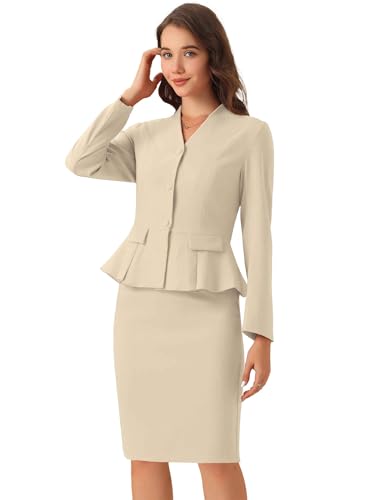 allegra k 2 piece skirt sets for women long sleeve blazer and pencil skirt business suits