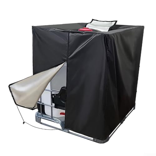 Shophubio IBC - Funda para depósito de agua de 1000 L para protección de tanque de agua, resistente, tela Oxford 210D, para exteriores, con acceso a cremallera, resistente a la intemperie y