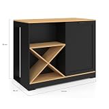 IDMarket meuble bar VITO 113 cm avec range-bouteilles photo 3