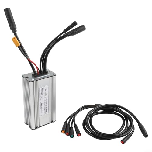 36V 48V 750W Ebike Controller Kit Brushless Controller Electric Bike Motor Control System with 1T5 Cable for KT Display Parts Aluminum Alloy Heat Dissipation 25A Sine Wave
