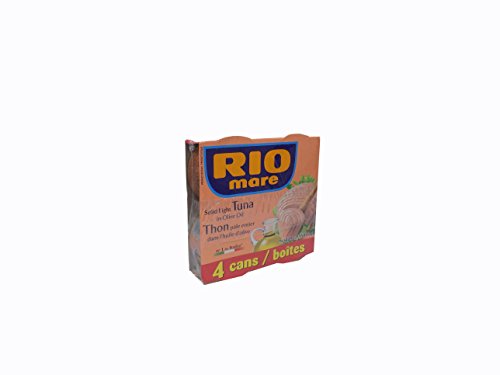 Rio Mare Solid Light Tuna in Olive Oil (Pack of 4, 6-oz cans)