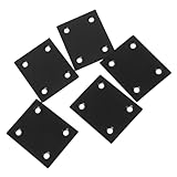 Mobestech 5 Stück Teiliges Edelstahl flachverbinder Rostfrei Stabile Eckwinkel für Holzverbindungen Vielseitig für Möbel Tische Stühle Robuste Metallhalterung Schwarz