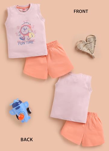 Image of LuvLap Baby Boys 100% Cotton Sleeveless Boys Tank Top & Shorts Set Pack of 3