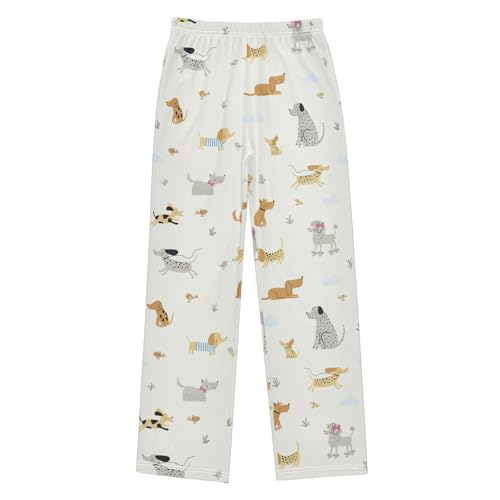 Boys' Pants Dogs Cute Animal Long Bottoms Jogger Pants Elastic Waist Trousers with Pockets S-XL