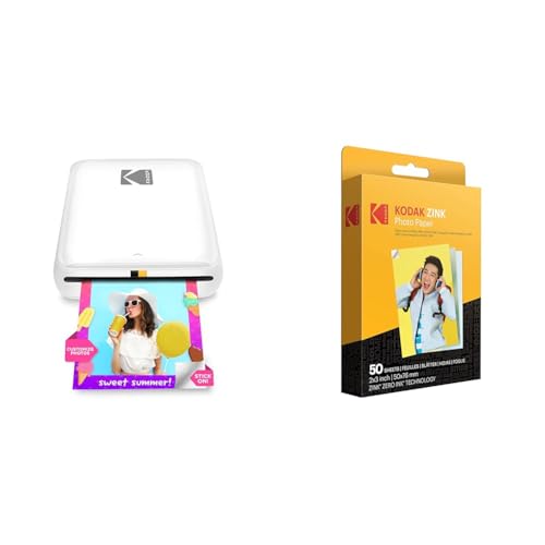 Kodak Step Impresora Móvil Con Tecnología Zink, Imprime Fotos Adhesivas De 2x3 Pulgadas Desde Cualquier Dispositivo, Nfc, Bluetooth, Blanco Pap Kodak Step Impresora Móvil Con Tecnología Zink, Imprime Fotos Adhesivas De 2x3 Pulgadas Desde Cualquier Dispositivo, Nfc, Bluetooth, Blanco Pap