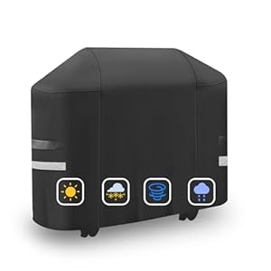 7106 Grillabdeckung für Weber Spirit 200 und 300 Serie Grills, Wetterfest Grill Abdeckung for Spirit II 300 Series, Heavy Duty 132CM Ersatz Abdeckhaube Gasgrill Uv-Beständige für Weber Spirit II E310