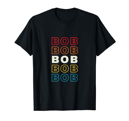 I Love Bob Personalizado Retro Sunset Primer Nombre Camiseta