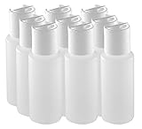Pinnacle Mercantile 2 oz Empty Plastic Squeeze Bottles with Disc Top Flip Cap Set of 9 Travel Size Perfect for Hand Sanitizer, Lotions Gels, Shampoo