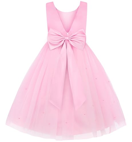 Image of JerrisApparel Flower Girls Dress Wedding Satin Dresses Princess Birthday Party Prom Ball Gown