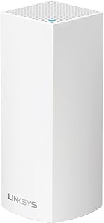Linksys WHW0301 Velop Intelligent Mesh WiFi Router System: AC2200 Tri-Band, Network for Full-Speed Coverage, Computer Internet Wireless Routers Extender for Home (White, 1-Pack) (Renewed)