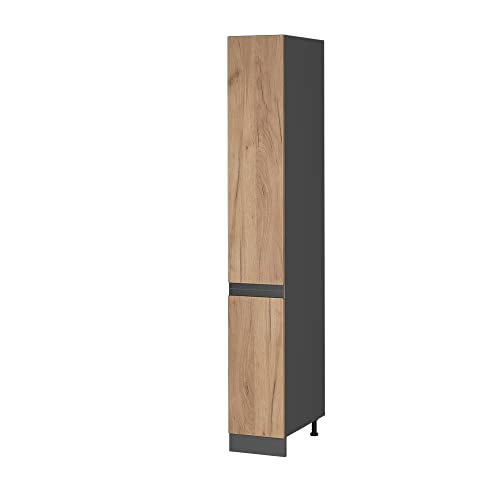 Vicco Meuble Haute de Cuisine R-Line, Chêne de Force doré, 30cm J-Shape, pour Une Combinaison Libre au Sein de systèmes de Cuisine modulaires
