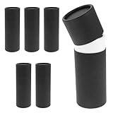 BELLIFFY 6 Stück Ätherische Ölflaschen Aus Papier Dosenbastel Verpackungsbehälter Für Ätherische Öle Teeröhrenhalter Runde Bastelröhren Pappröhre Mit Deckel Runde Teeverpackung Aus