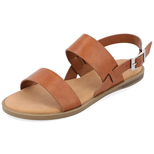 Journee Collection Women's Lavine Multi Strap Flat Sandals
