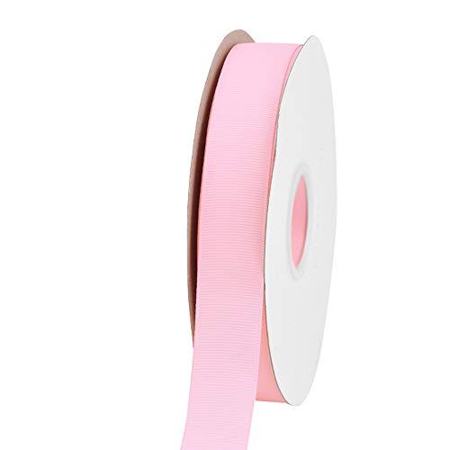 Ribest 1 Inch Light Pink Grosgrain Ribbon 50 Yards Per Roll For Crafts Bow Maker Wreaths Gift Wrapping Hair Accessories Wedding #TOP1