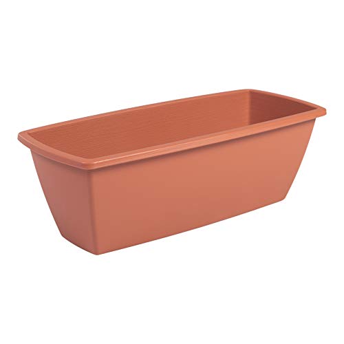 Iris Ohyama, Maceta, jardinera cuadrada con sistema de drenaje/reserva de agua, para la jardinería - Rectangle Plant Pot550...