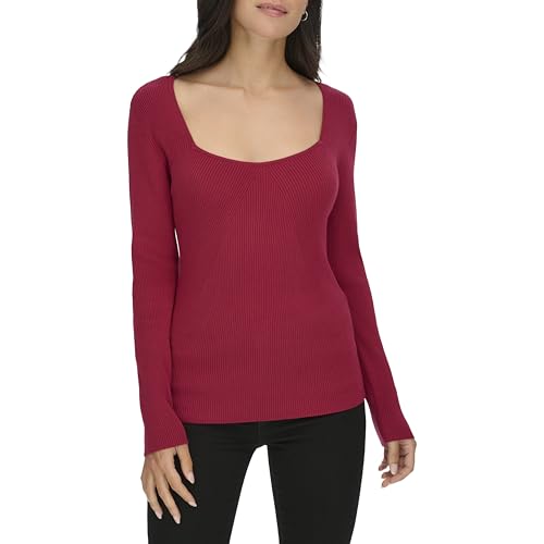 Image of Calvin Klein Women's Square Neck Long Sleeve Sweater