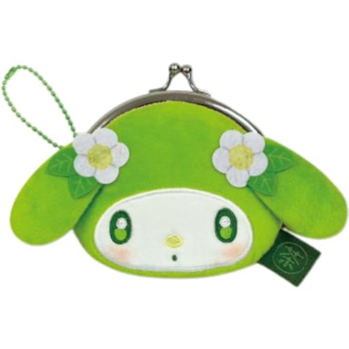 畑山商事 サンリオ ミニフェイスがま口ポーチ 抹茶 ハローキティ マイメロディ シナモロール クロミ コンパクト かわいい 約H8×W10cm 34203543