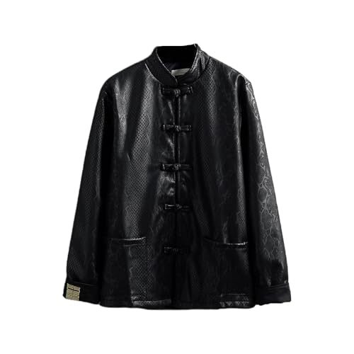 Men's Tang Suit Kung Fu Shirt Chinese Hanfu Traditional Clothes Long Sleeved Coat Tops