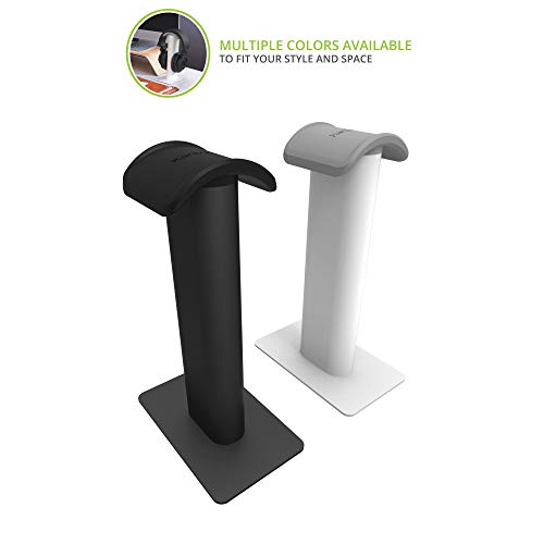 Image of Kanto H2W Premium Universal Headphone Stand with Curved Silicone Padding for On and Over Ear Headphones | White