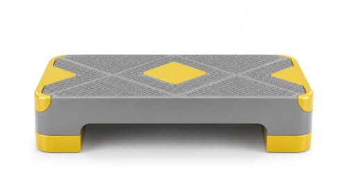 Image of Adjustable Aerobic Stepper Platform | Non-Slip Exercise Step Board for Cardio, Home Gym, Strength Training & Workout | Height Adjustable Fitness Step Bench