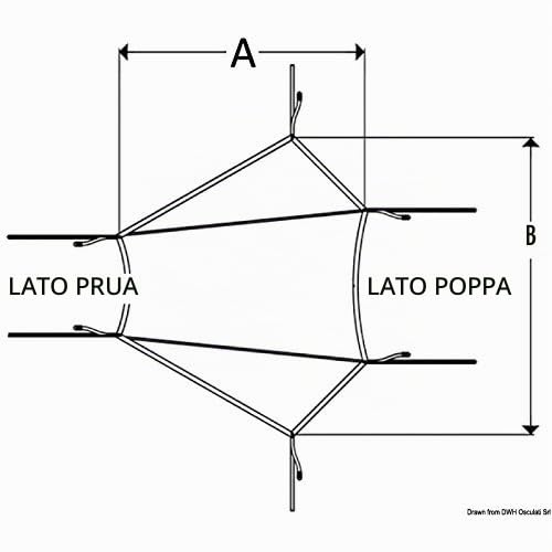 OSCULATI Tendalino Anteriore Estensione T-Top 275/305 cm