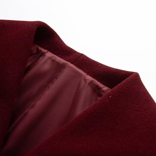 KEOMUD Women's Fall Winter Elegant Short Length Pea Coat,Fashion Oversized Peter Pan Collar Wool Coats for Daily Wear3