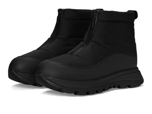 Fitflop Neo-d-hyker W/Proof Zip-Front Padded Outdoor Boots, Botas Cortas al Tobillo Mujer, Negro y Dorado Profundo, 36 EU