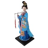 Pièce de collection : cette figurine en soie chinoise est une miniature d'opéra de pékin, idéale pour les collectionneurs de figurines en soie et les amateurs d'opéra. objet de collection artisanal, poupée en soie faite main