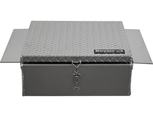 Buyers Products 1705384 Diamond Tread Aluminum In-Frame Truck Tool Box, 9" H x 22" D x 30" H, Truck Box for Between Truck Frame Rails, Adjustable Latch, Includes Mounting Kit