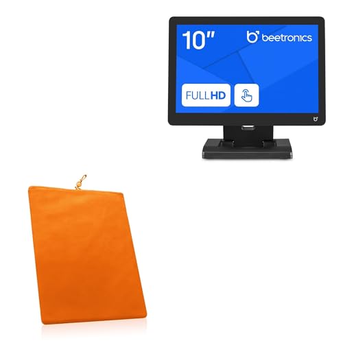 BoxWave Case Compatible with Beetronics 10TS7 - Velvet Pouch, Soft Velour Fabric Bag Sleeve with Drawstring - Bold Orange