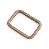 CRAFTMEmore Metal Rectangle Buckle Ring for Bag Belt Loop Strap Heavy Duty Rectangular Cord fits Webbing 5/8