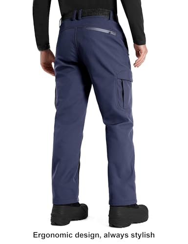 FREE SOLDIER Herren Winter wasserdichte Skihose Jagd Outdoor Hose Winddichte Thermohose Winterhose Softshellhose zum Klettern und Wandern