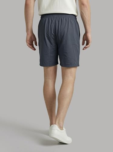 Image of TECHNOSPORT Men Solid Slim Fit Sports Shorts Techno LITE UPF50+ Polyester Mid Rise Drawstring Shorts Pant for Men Gym Workout Running Cricket Casual Quick Dry