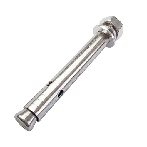 Image of 10 Pack M10x100mm Expansion Bolts Anchor Bolt 304 Stainless Steel External Hex Expansion Screw Bolt Sleeve Anchor Fastener Wall Concrete