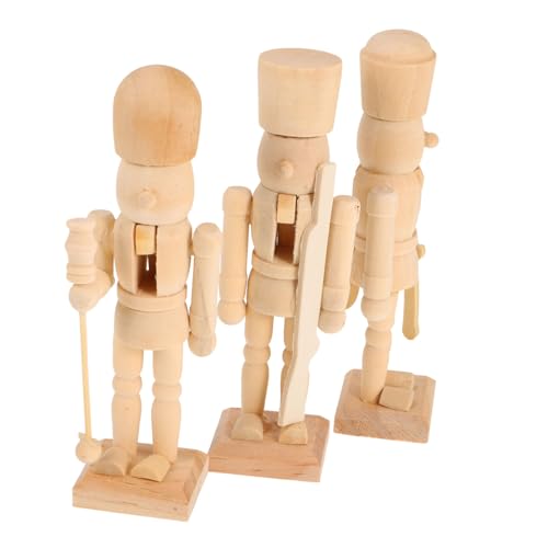 TOYZFRIENDY 3 Stück Teiliges Holz Nussknacker Soldat...