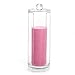 habibee Acrylic Makeup Organizers Round Cosmetic Storage Cotton Pad Dispenser Container Holder
