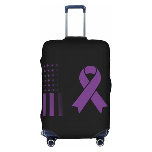 Travel Luggage Cover Vintage Alzheimer'S Awareness Fashion Washable Baggage Suitcase Protector Fit For Luggage Medium