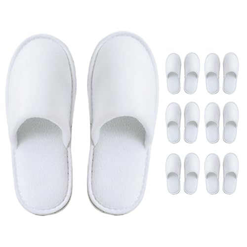 Modlux Spa Slippers – 6 Pairs of Cotton Velvet...